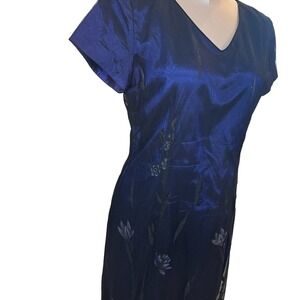 Y2K Sheer Overlay Vintage Whimsigoth Long Dress Size 14P Fairy Grunge Coquette